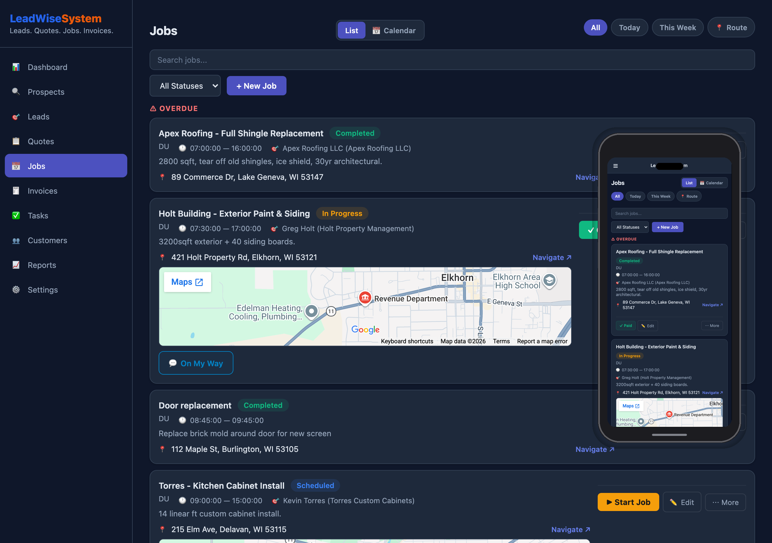 Job scheduling with map